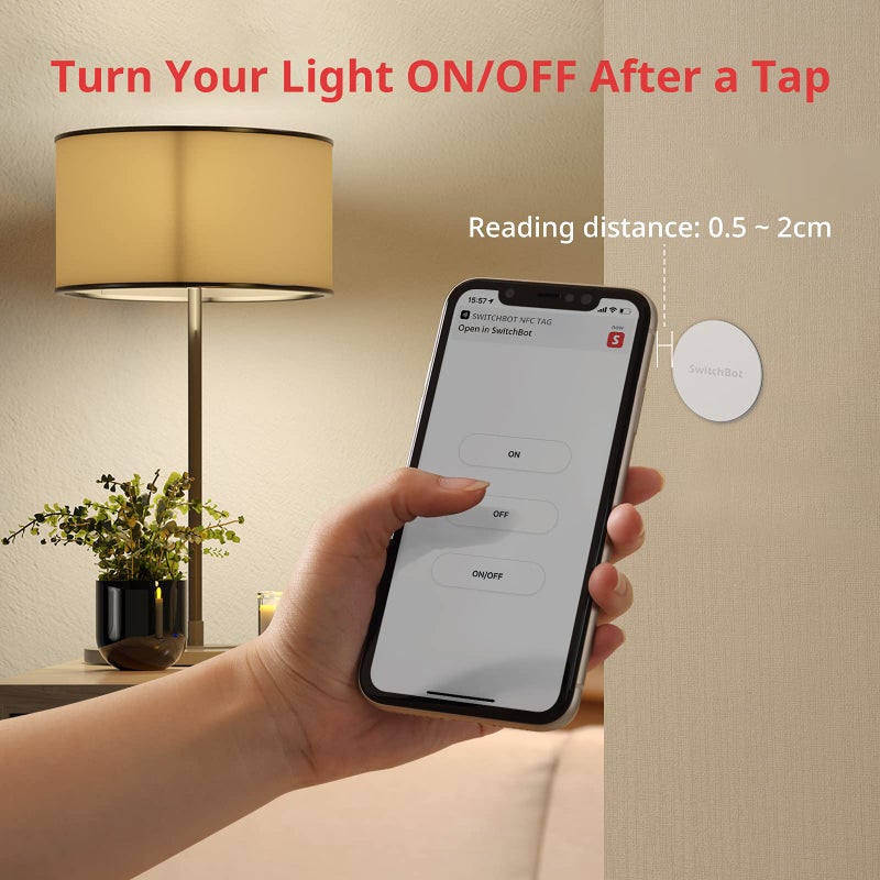 سويتش بوت 3 قطع من ملصقات علامات NFC من SwitchBot NTAG216 30 مم 888 بايت تعمل بشكل رائع مع أجهزة SwitchBot المتوافقة مع iOS وAndroid وجميع الأجهزة الأخرى التي تدعم NFC - Image 3